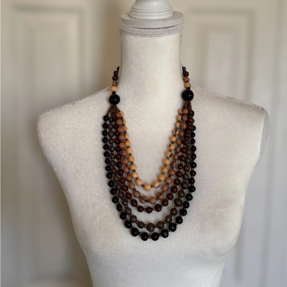 Elegant Multi-Layered Beaded Necklace
